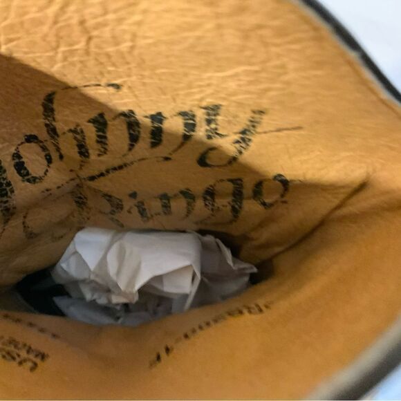 Johnny Ringo Size 7B Tan Distressed Slouch Harness Western Cowboy Boot - Picture 12 of 15